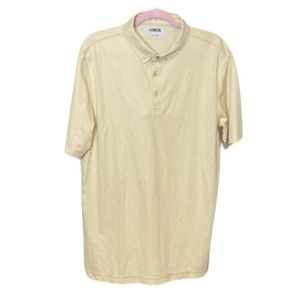 Linksoul | Organic Cotton Short Sleeve Polo in Pale Yellow Size L Large